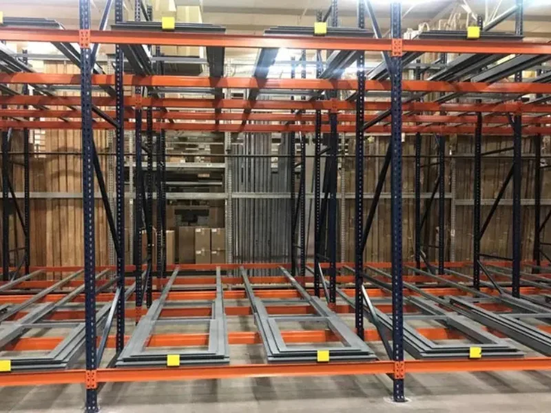 Push-Back Pallet Racks