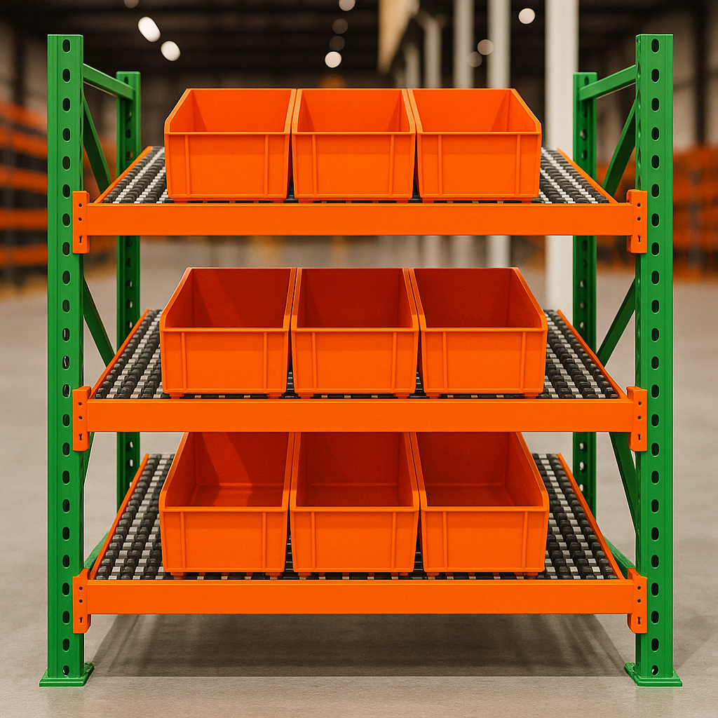 Carton Flow Rack in Warehouse