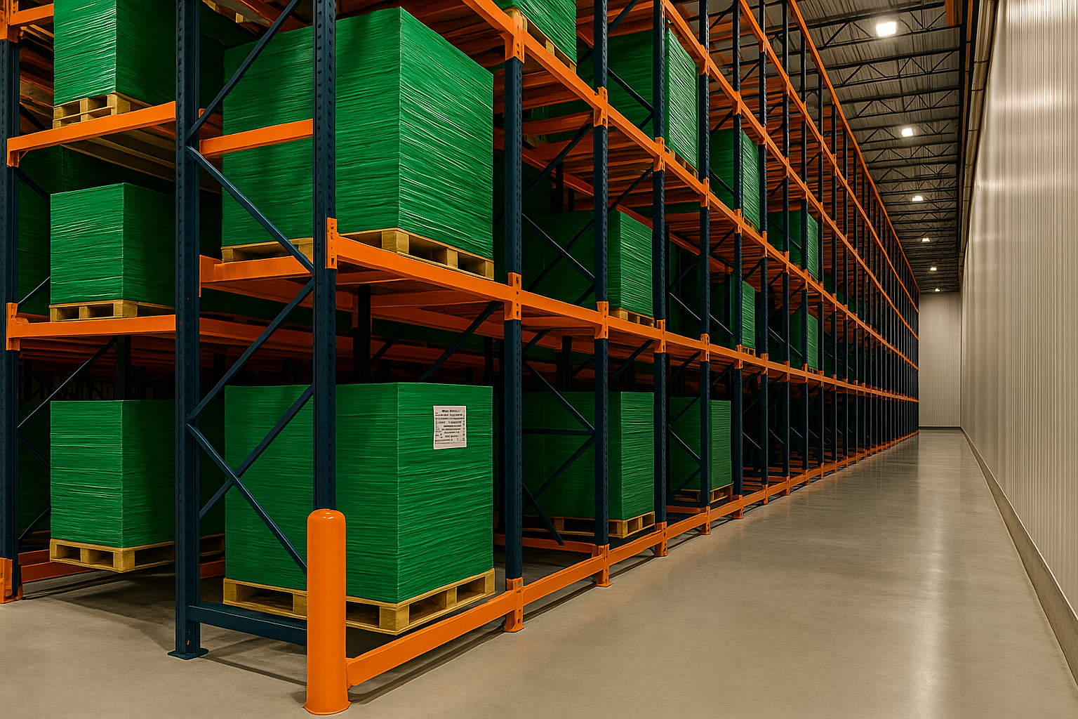 Double-Deep Pallet Rack warehouse storage system