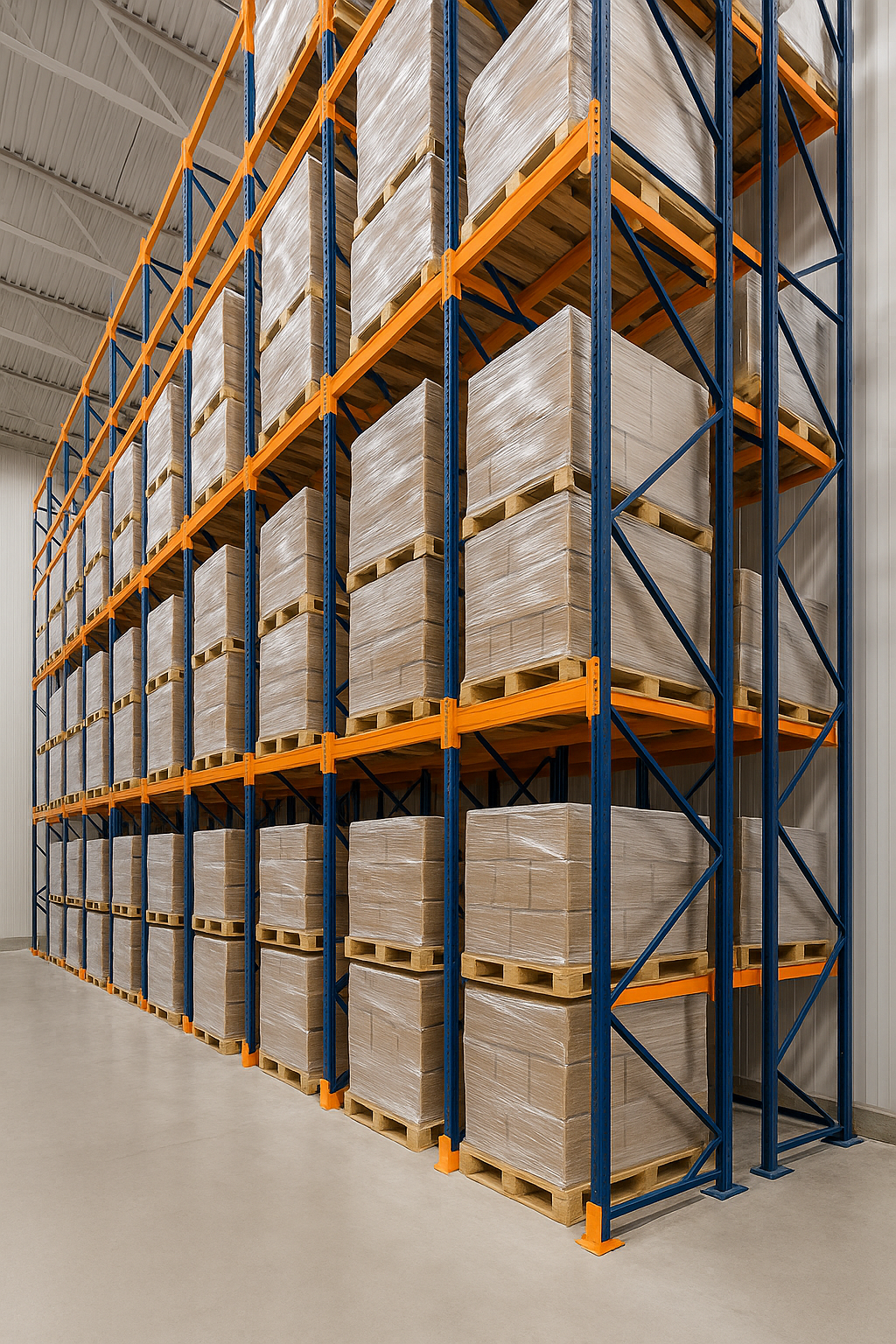 Double-deep pallet racking design and installation