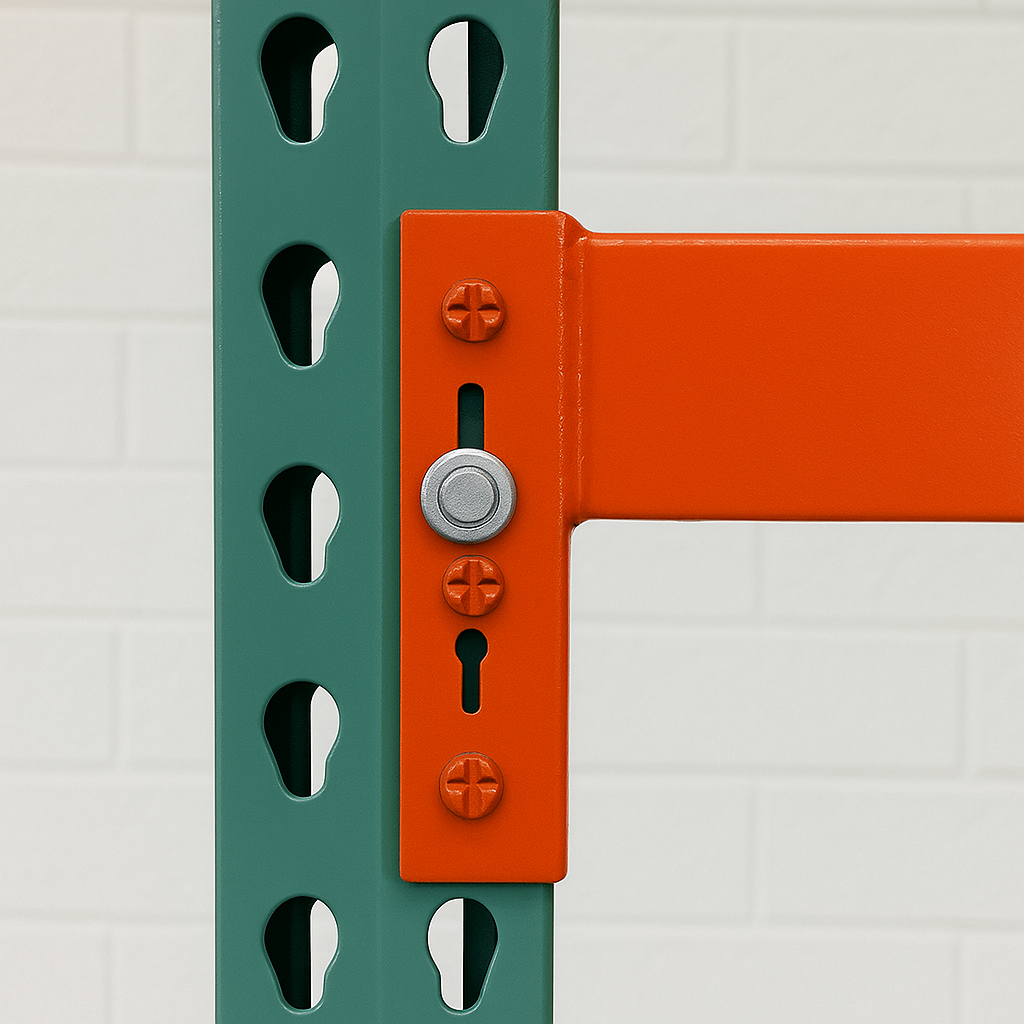 Old Style Teardrop pallet rack connection point
