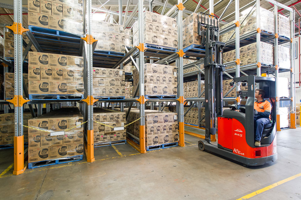 Perishable goods in Drive-In racks