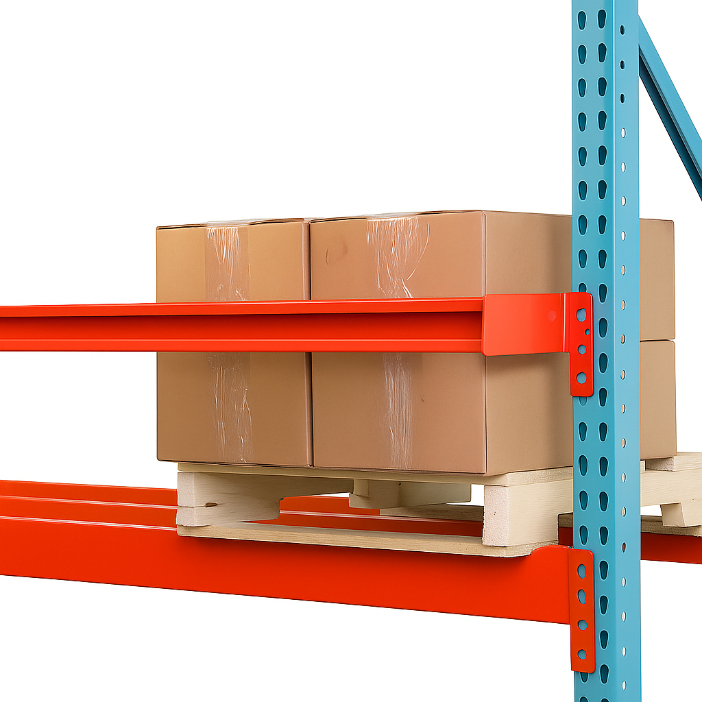 Pallet Backstops at the rear of rack bays