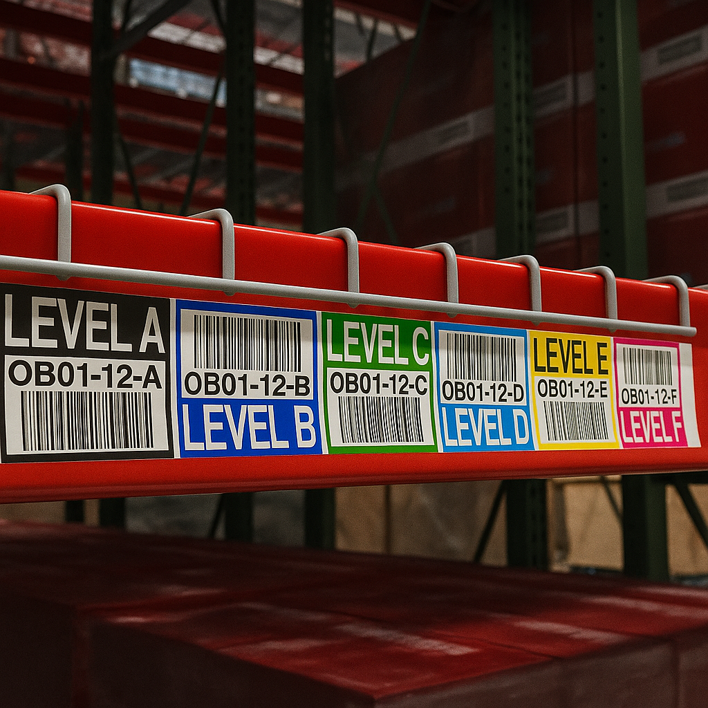 Durable Rack Labels for Warehouse Safety