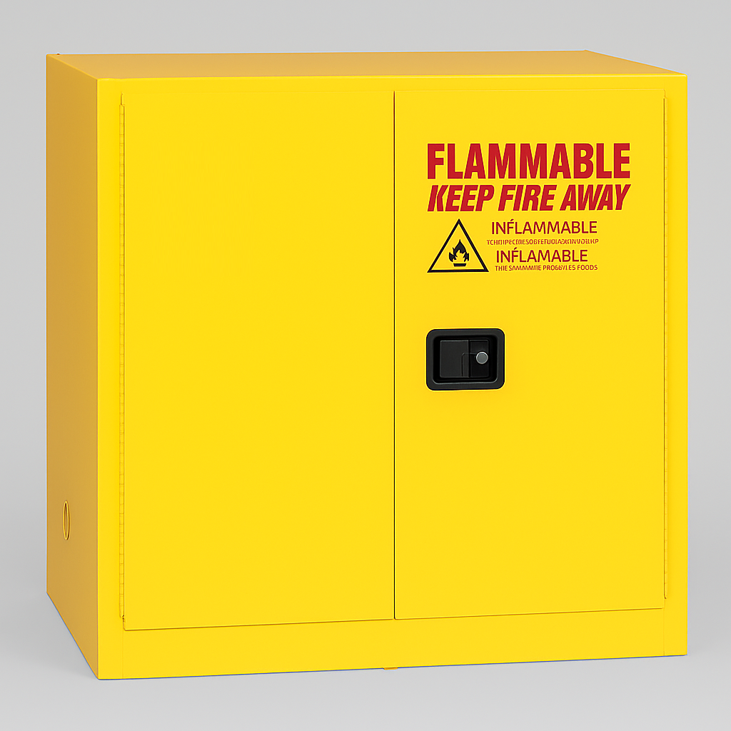 OSHA-approved hazardous material storage cabinet